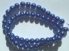 16 inch strand of 8mm Glass Pearls - Tanzanite